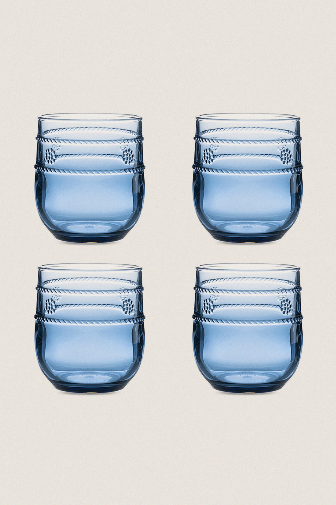 Blue Isabella Acrylic Small Tumbler Set of 4