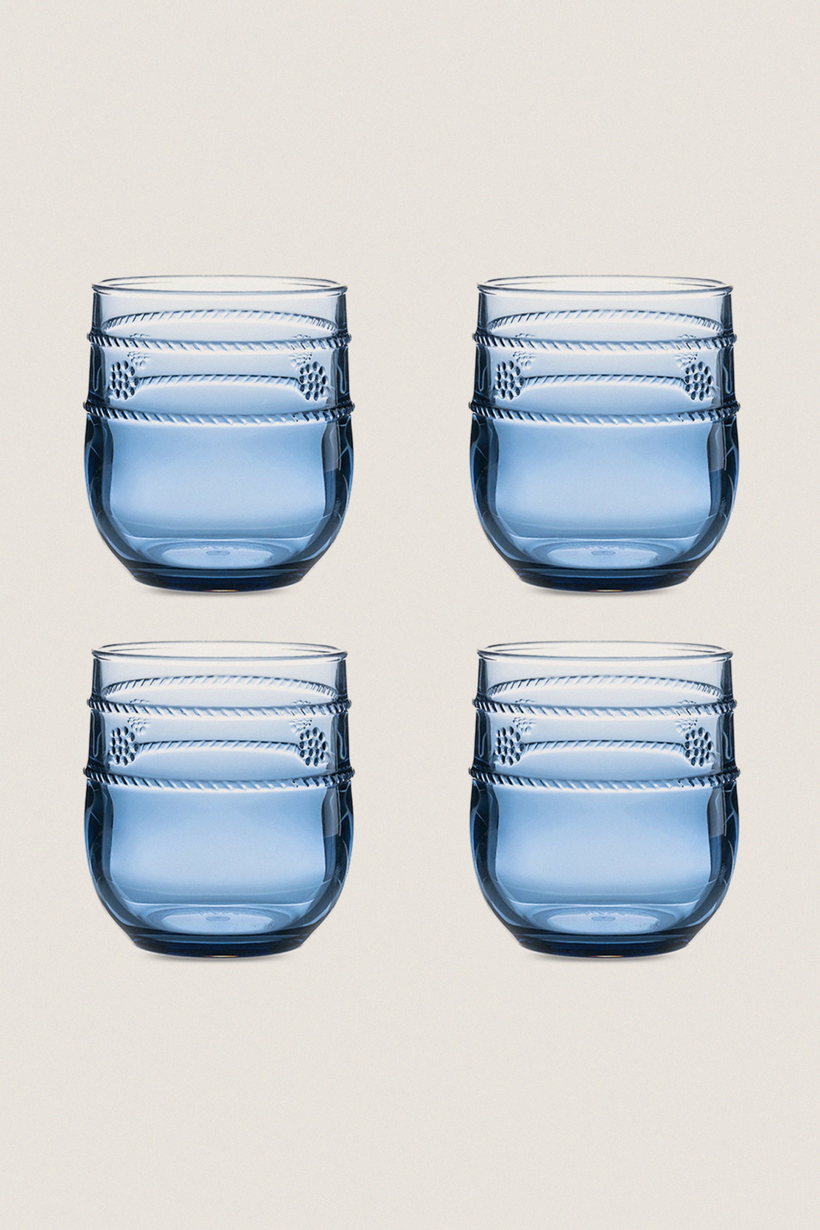 Blue Isabella Acrylic Small Tumbler Set of 4
