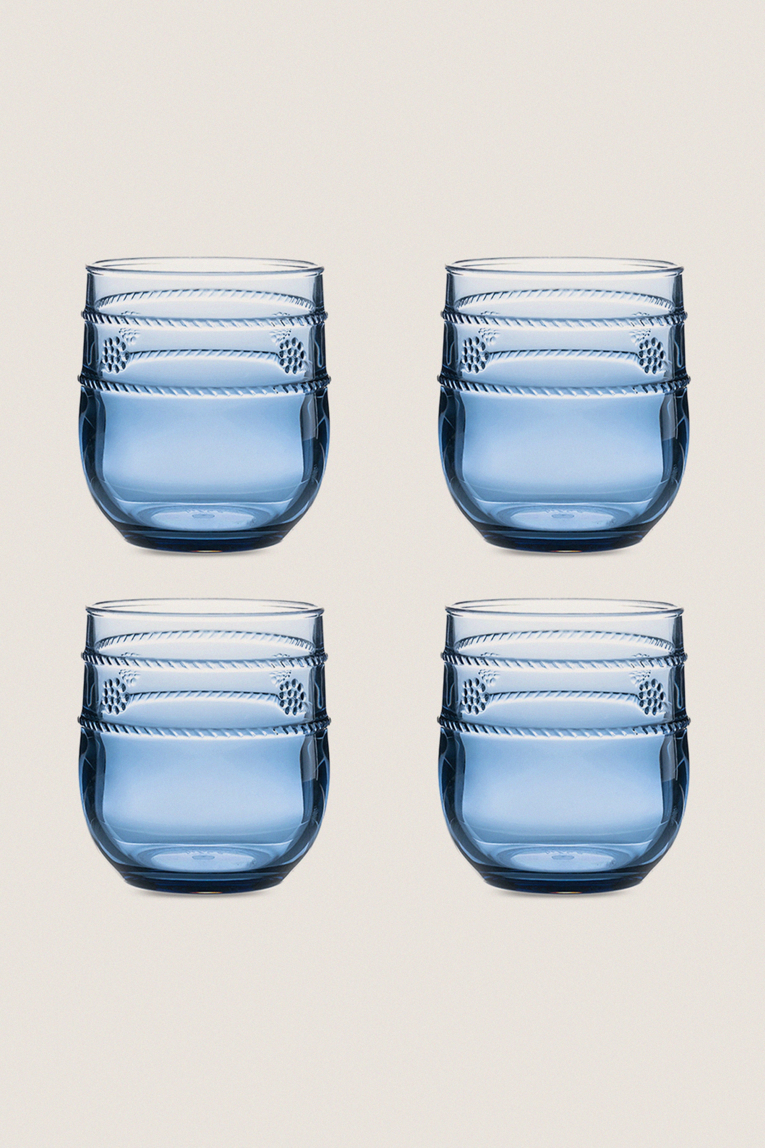 Blue Isabella Acrylic Small Tumbler Set of 4