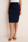Navy Knit Milo Pencil Skirt