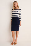 Navy Knit Milo Pencil Skirt
