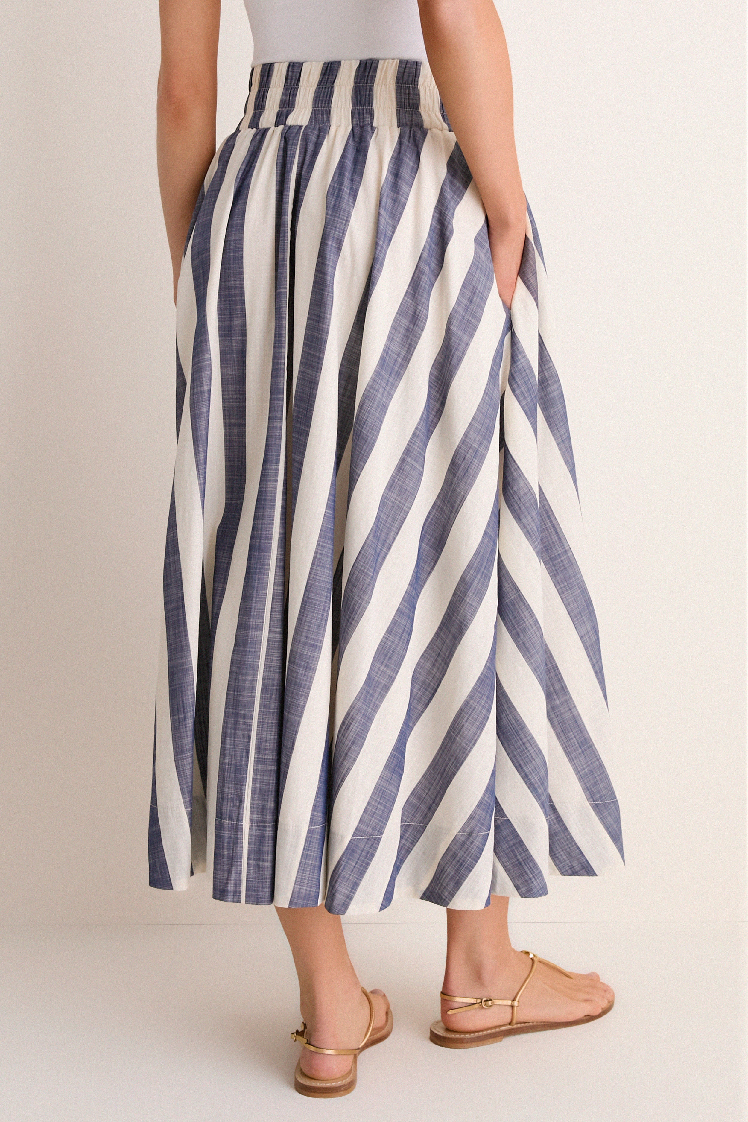 Villa Stripe Niki Circle Skirt