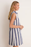 Villa Stripe Cotton Celio Shirt Dress