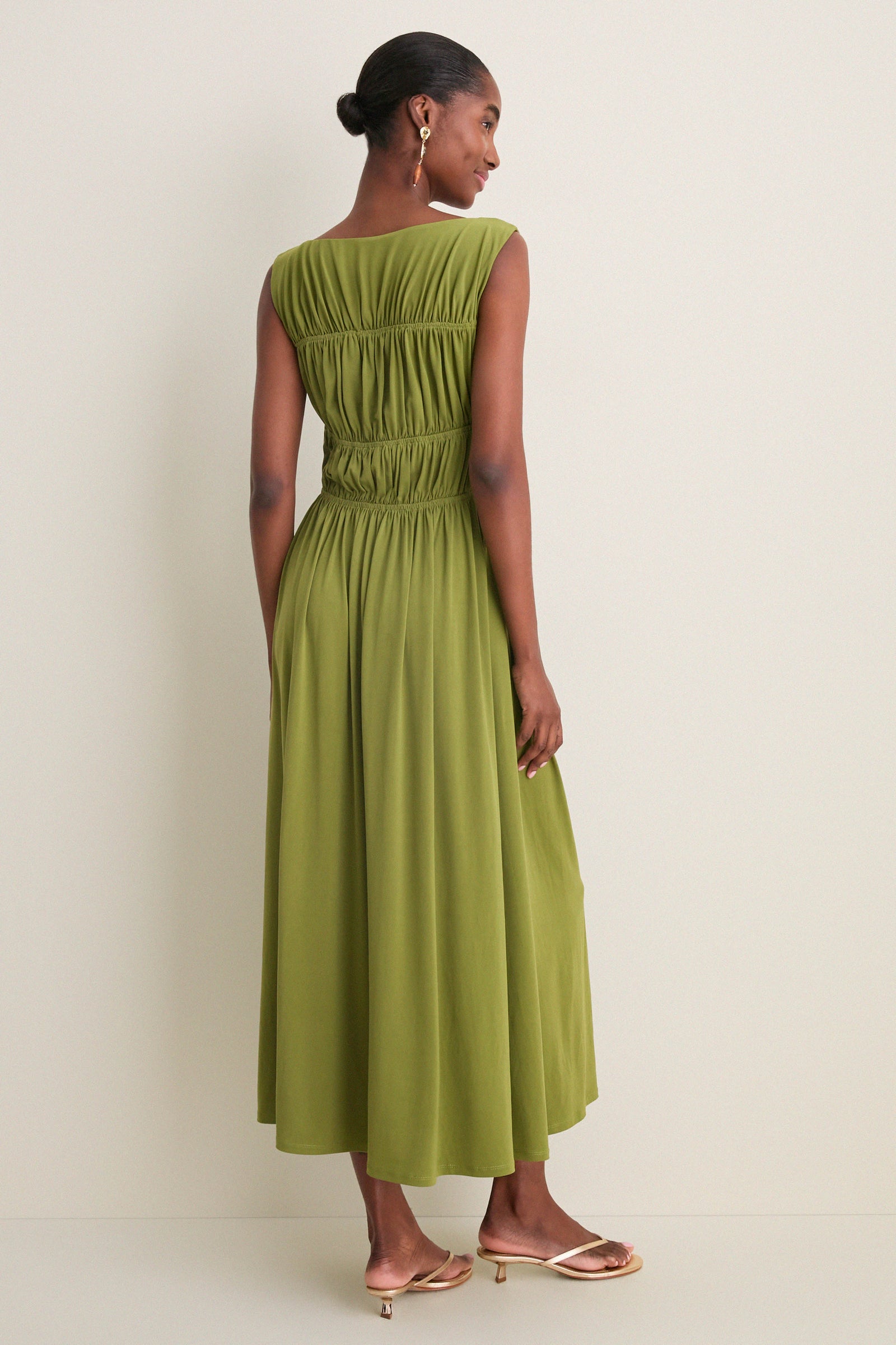 Cedar Green Smocked Aurelia Dress