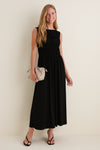 Black Smocked Aurelia Dress