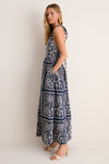 Navy Embroidered Marcie Dress
