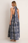 Navy Embroidered Marcie Dress