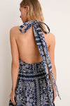 Navy Embroidered Marcie Dress
