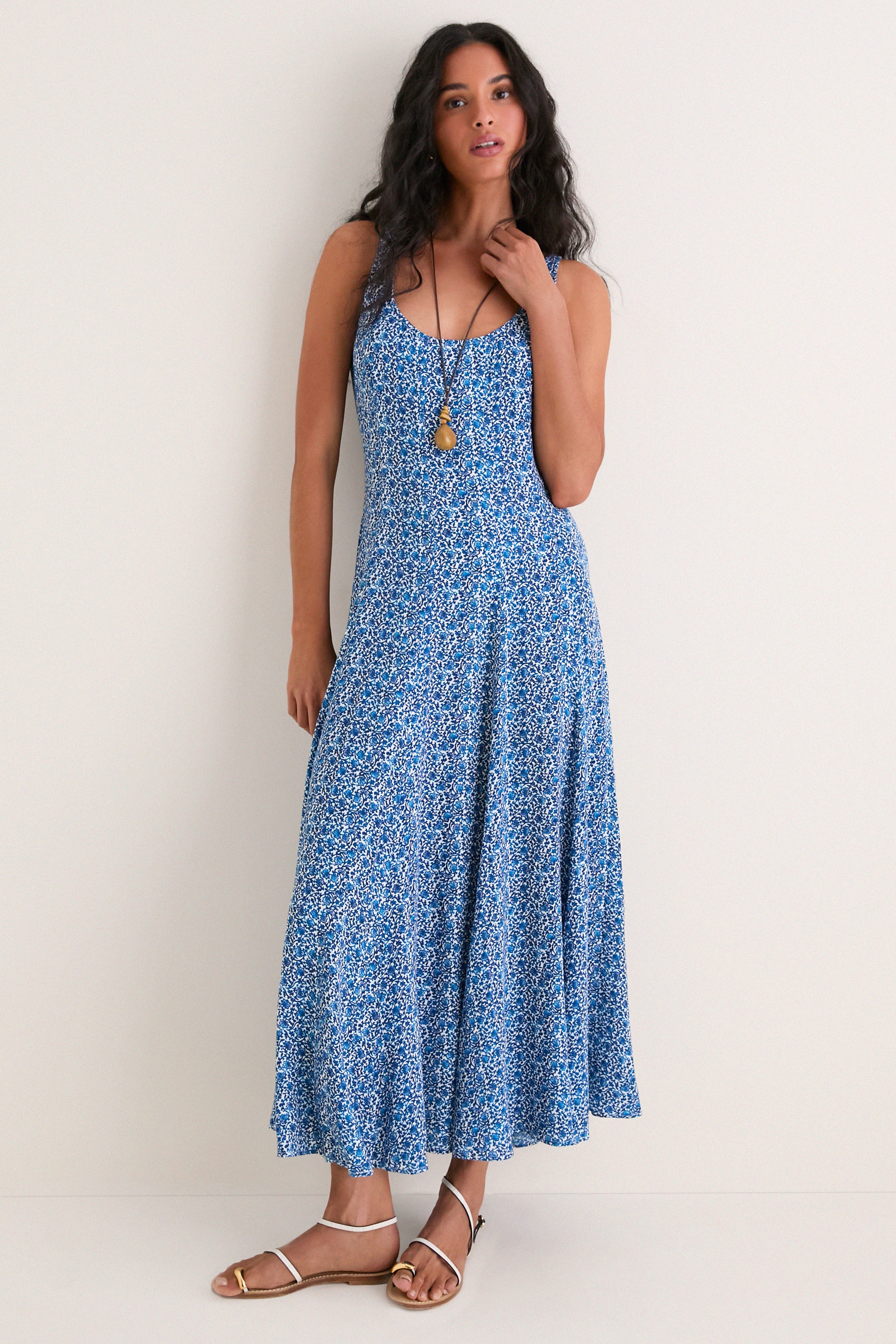 viscose maxi dresses and silk dress with open back Color: Beige RASARIO Online Boutique 44 (FR) / Beige cut in a silky blend of viscose and linenan ideal choice in hot Maxi slip dress in blue