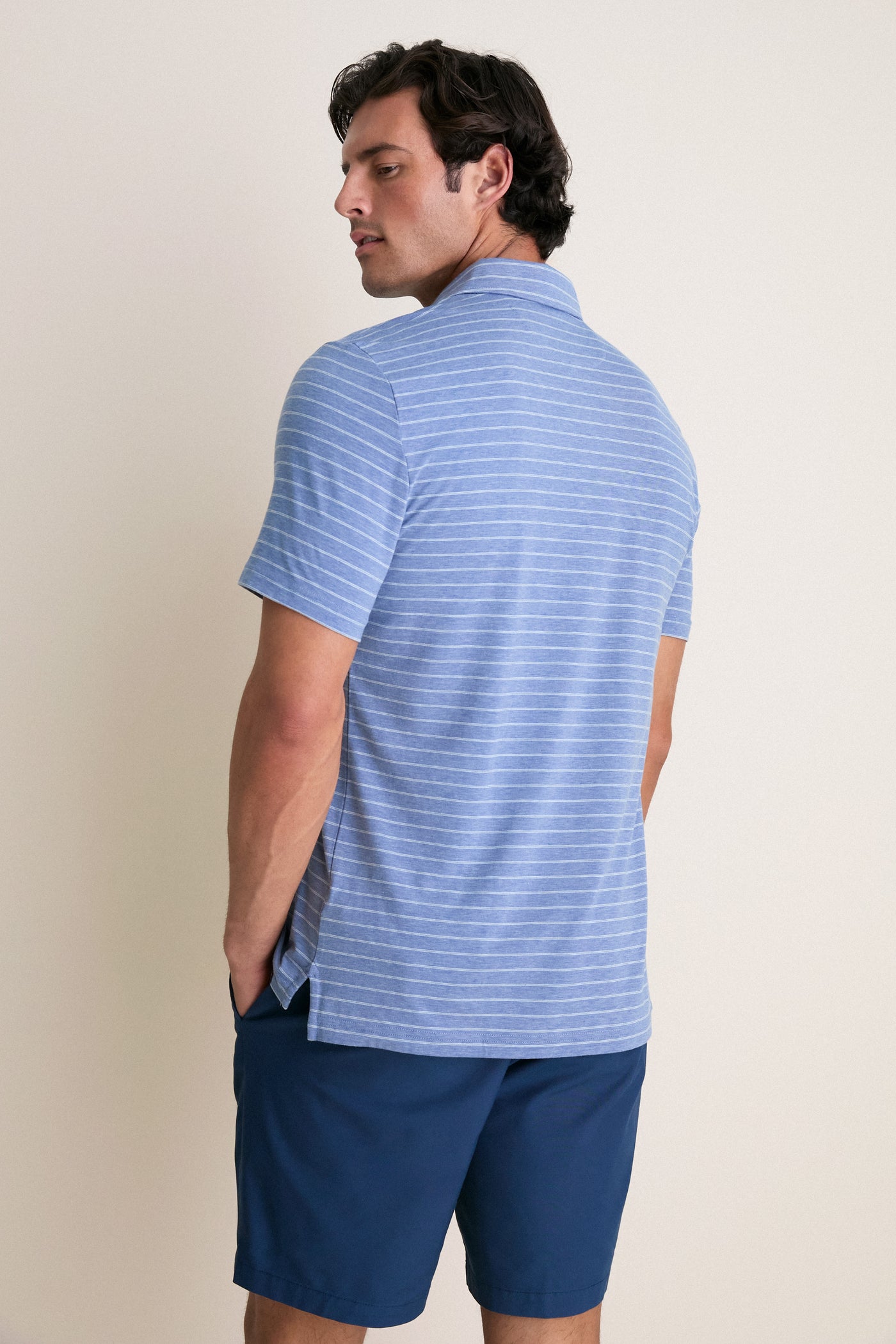 Twilight Gray Heather Stripe Movement Polo