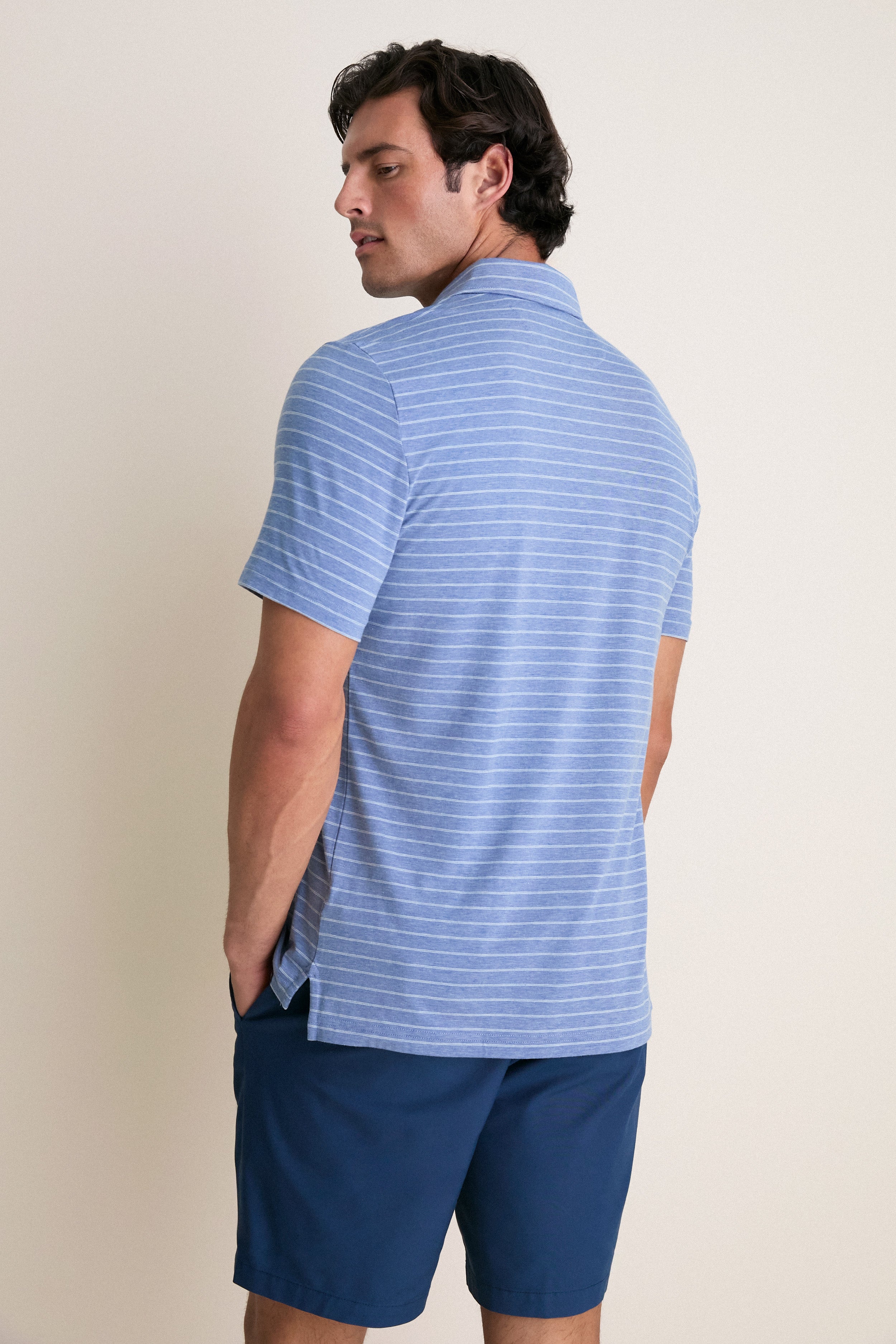 Twilight Gray Heather Stripe Movement Polo