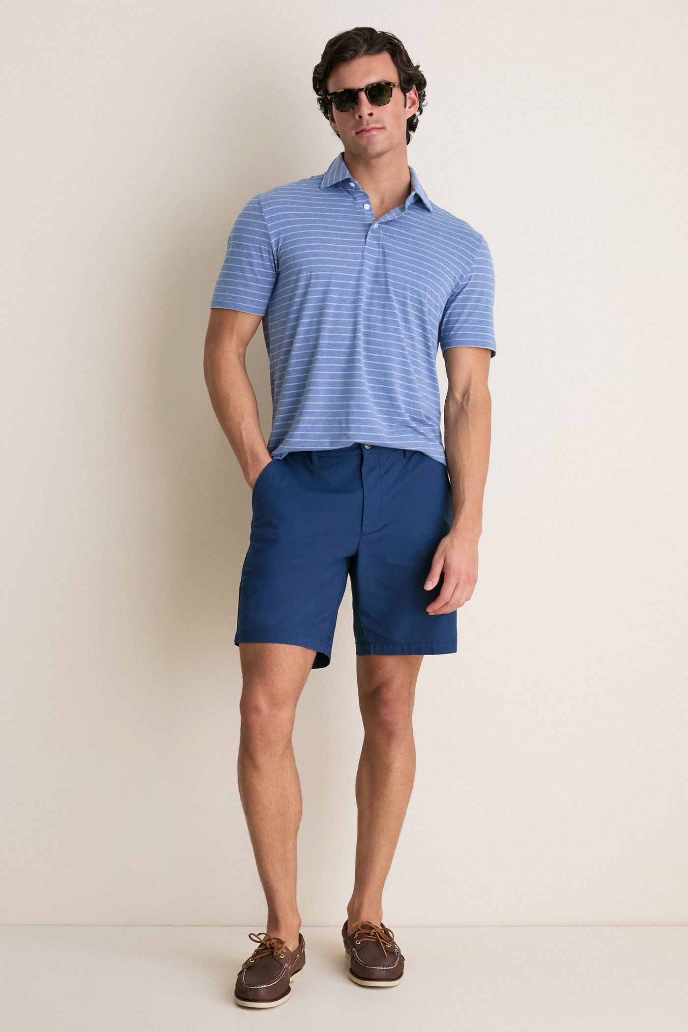 Twilight Gray Heather Stripe Movement Polo