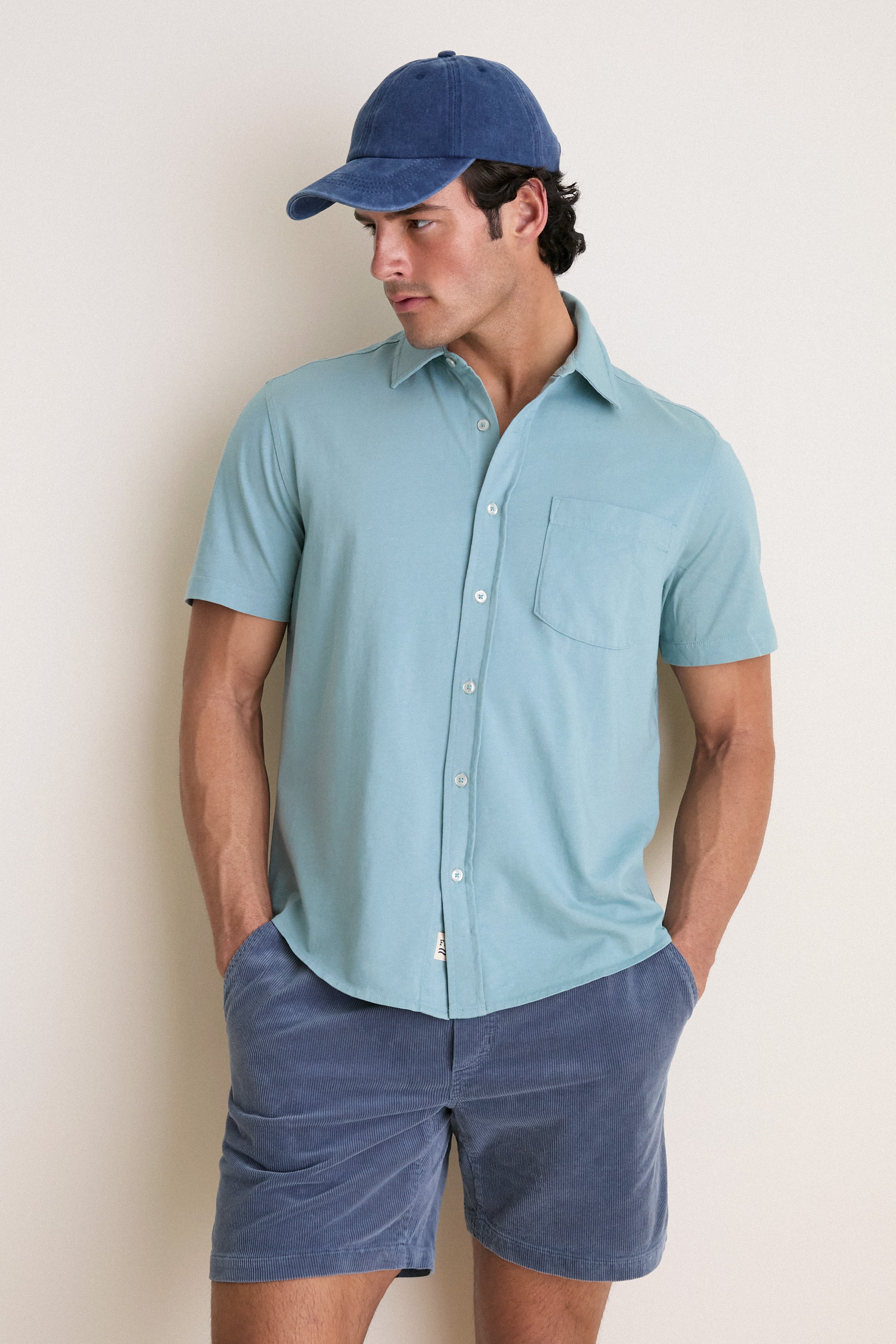 Bay Blue Short Sleeve Saltaire Shirt
