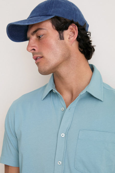 Bay Blue Short Sleeve Saltaire Shirt