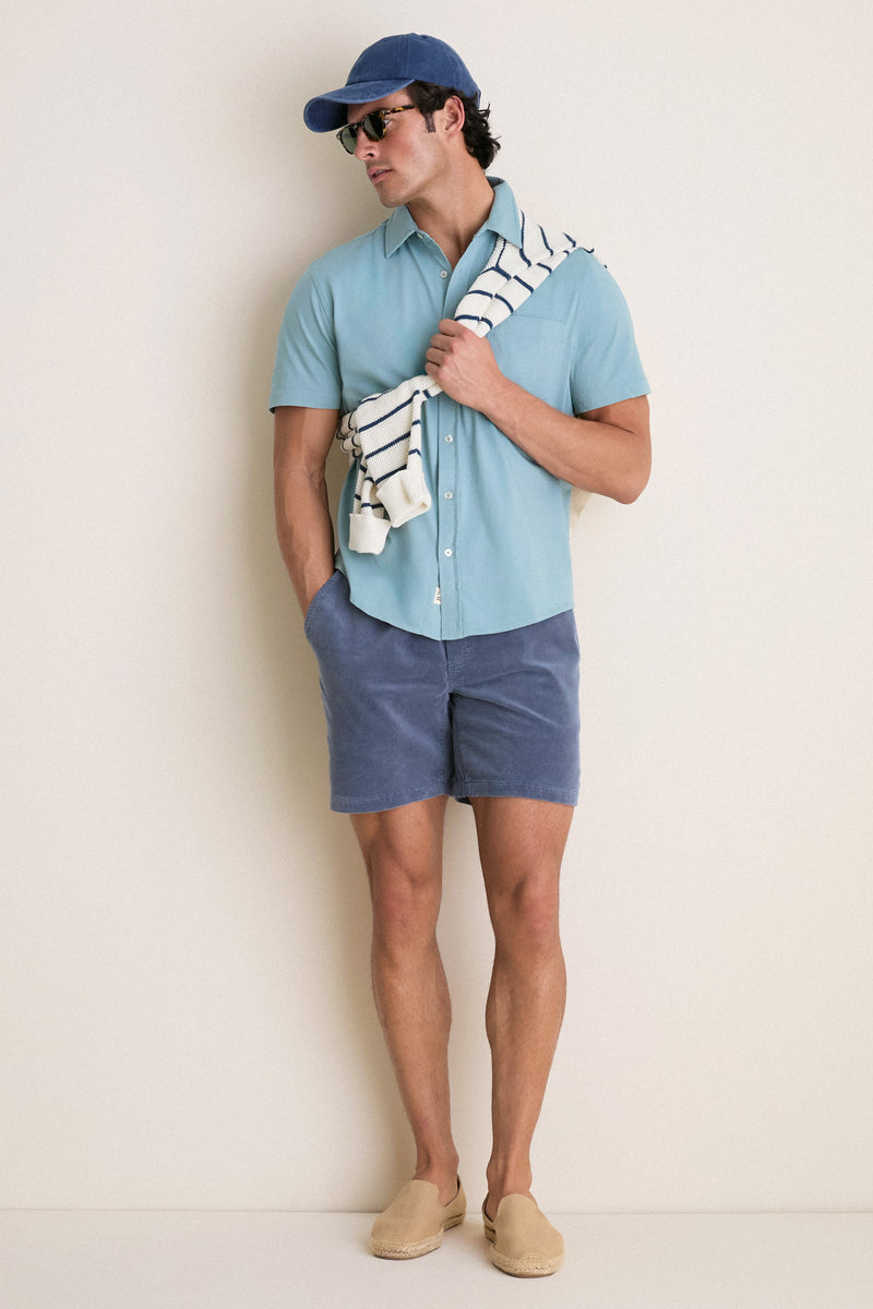 Bay Blue Short Sleeve Saltaire Shirt