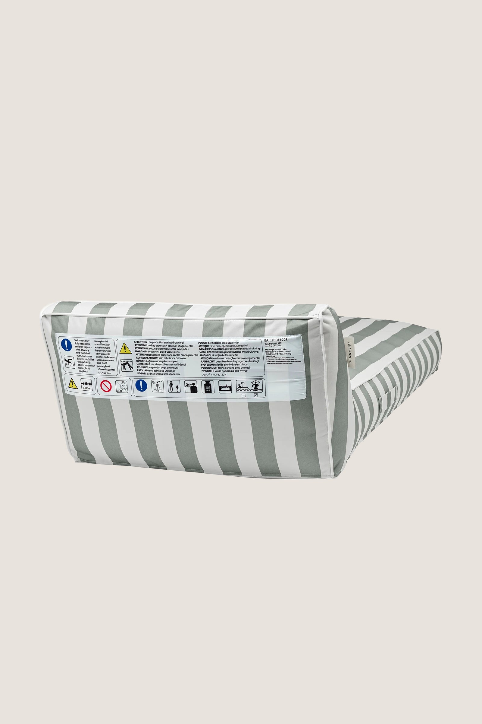 Seagrass Stripe Luxe Lie-on Lounger Float
