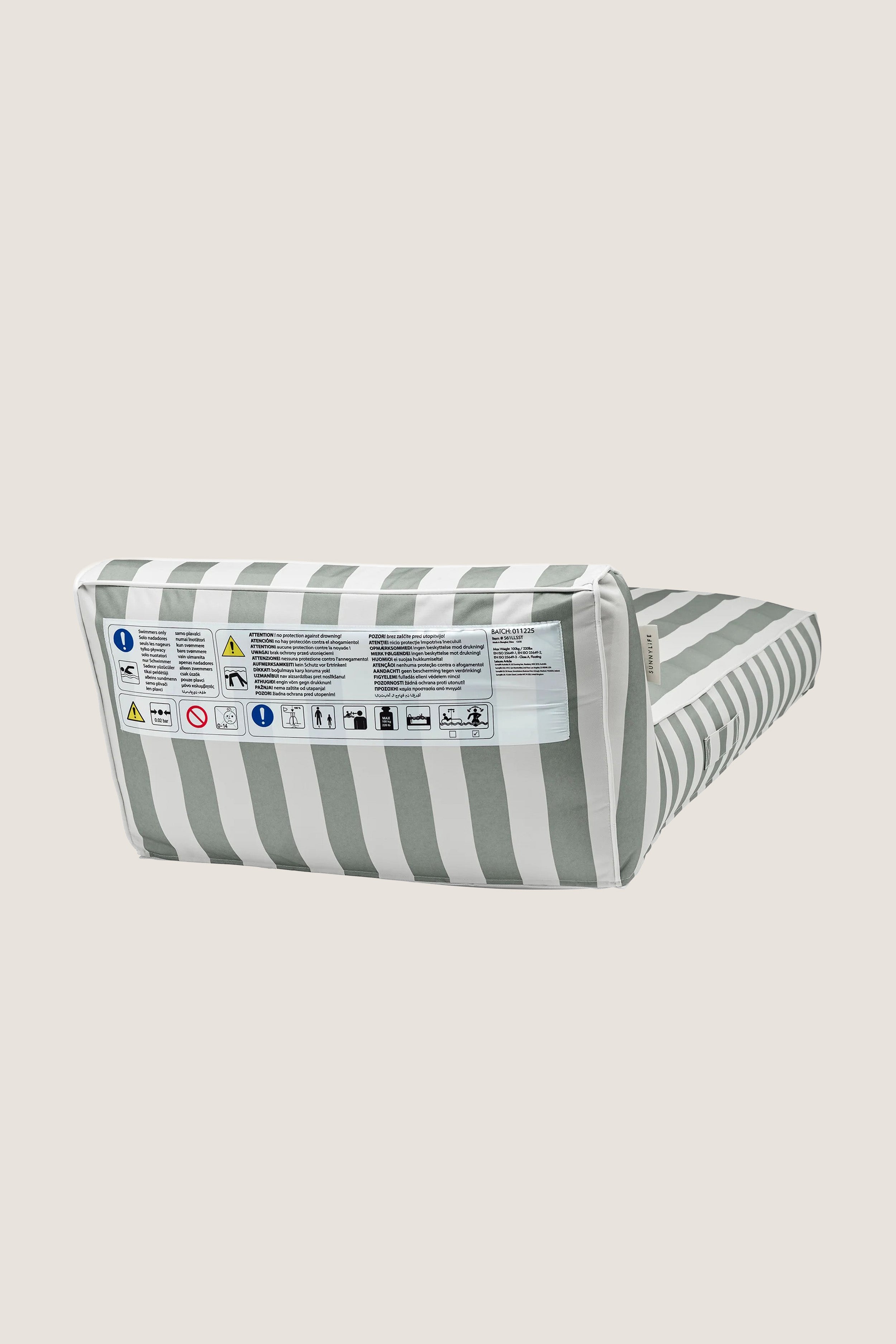 Seagrass Stripe Luxe Lie-on Lounger Float