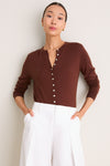 Mahogany Cashmere Silk Spencer Cardigan