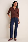 Mahogany Cashmere Silk Spencer Cardigan