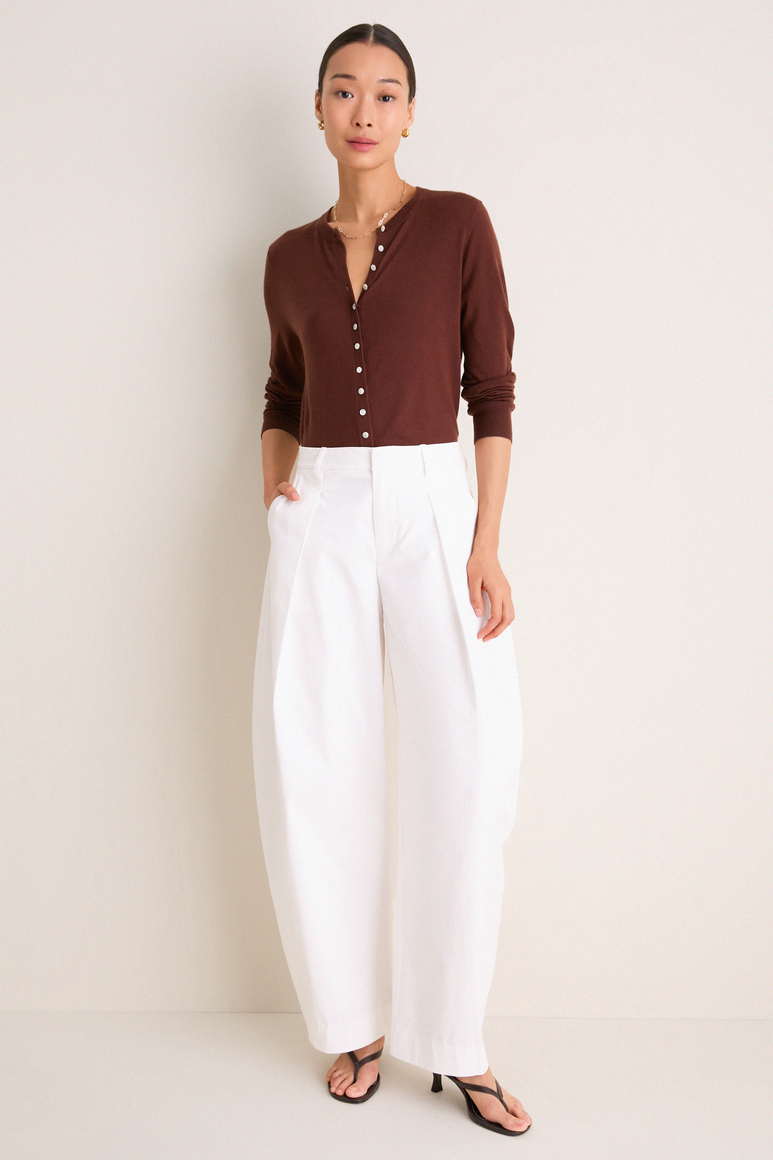 Mahogany Cashmere Silk Spencer Cardigan