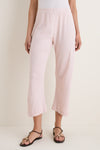 Petal Melange Pointelle Cropped Wide Leg Pant