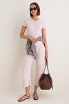 Petal Melange Pointelle Cropped Wide Leg Pant