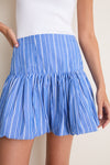Nouvean Navy Stripe Cotton Mini Skirt