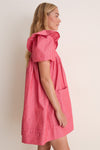 High Risk Red Oxford Stripe Angel Mini Dress