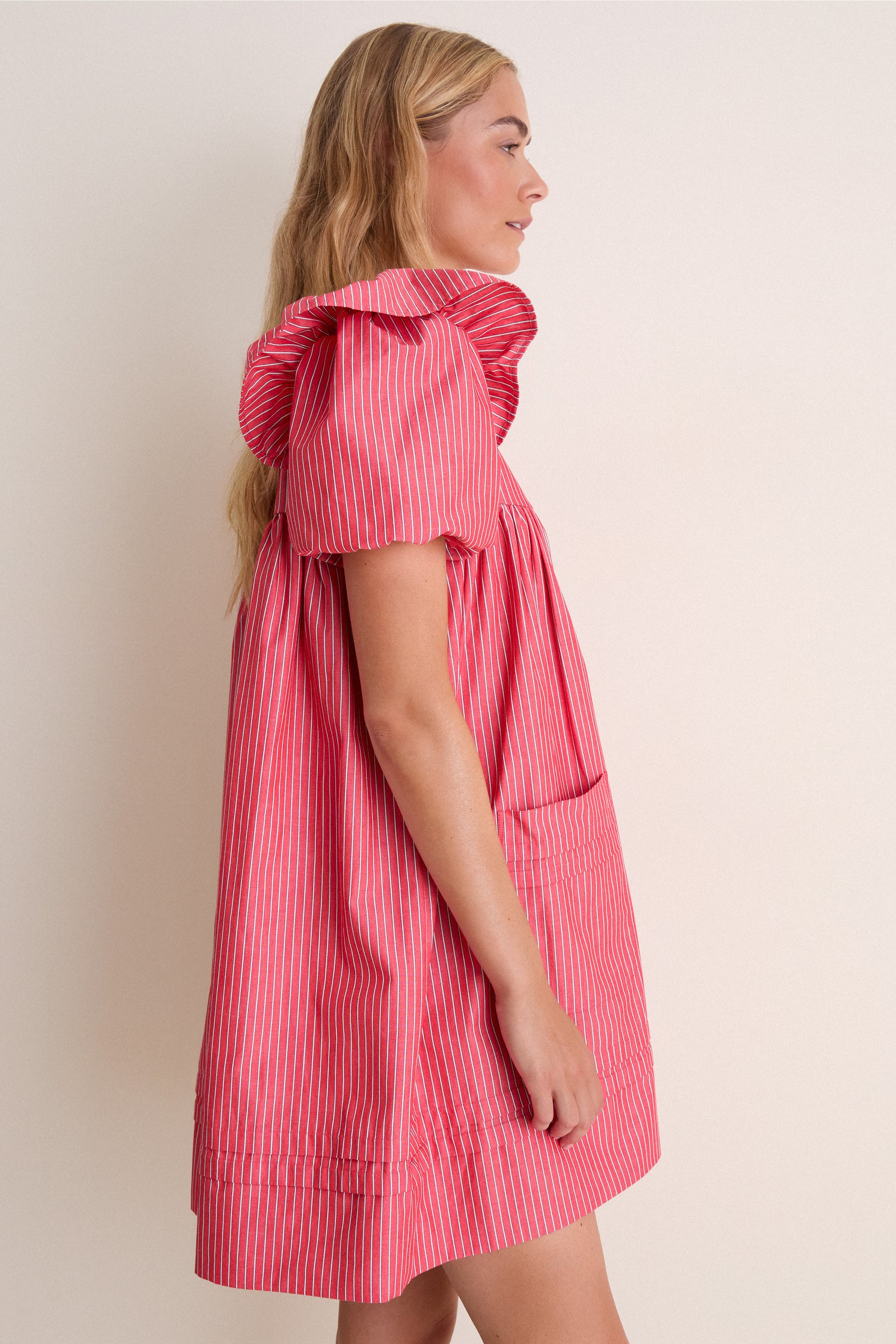 High Risk Red Oxford Stripe Angel Mini Dress