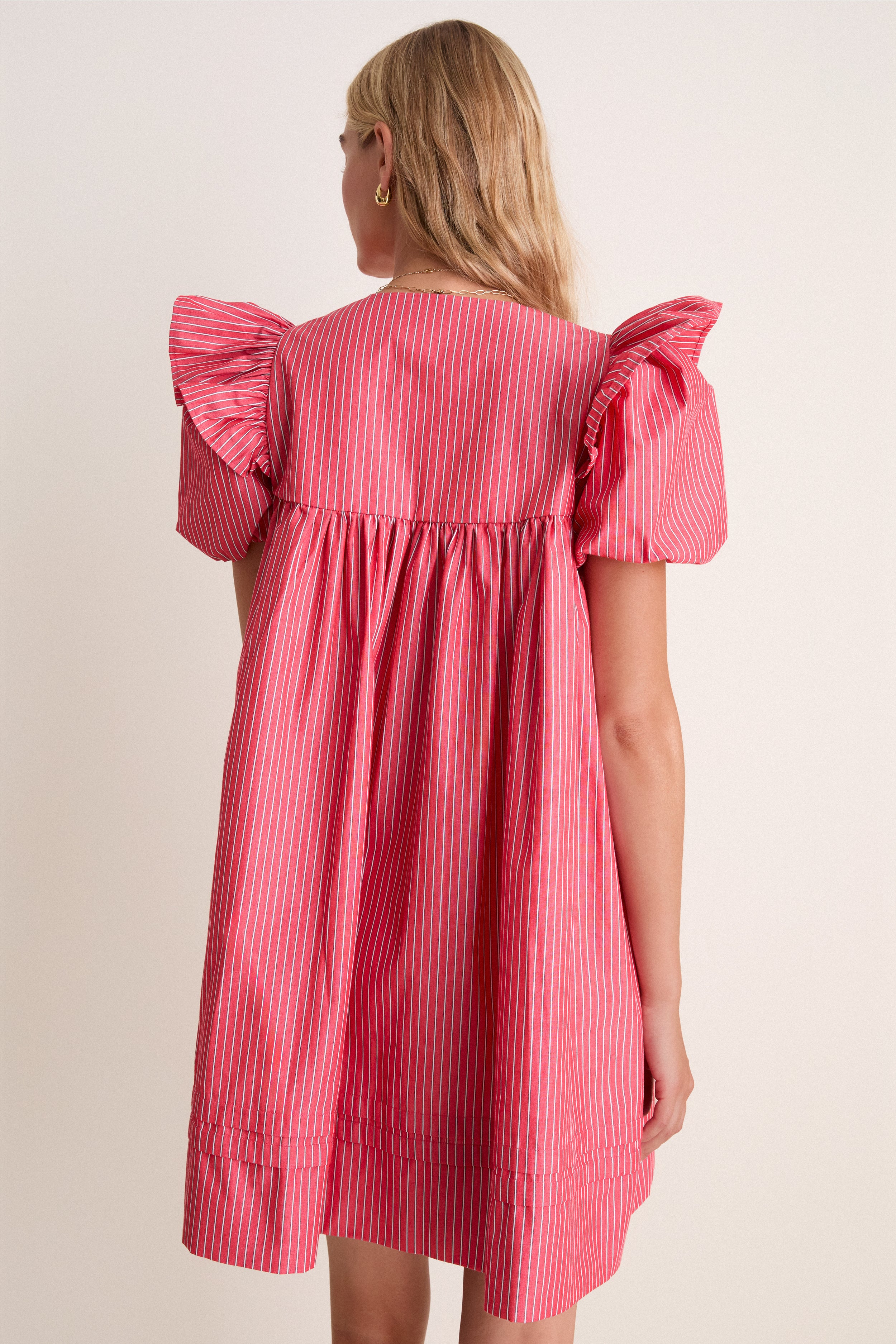High Risk Red Oxford Stripe Angel Mini Dress