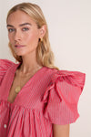 High Risk Red Oxford Stripe Angel Mini Dress