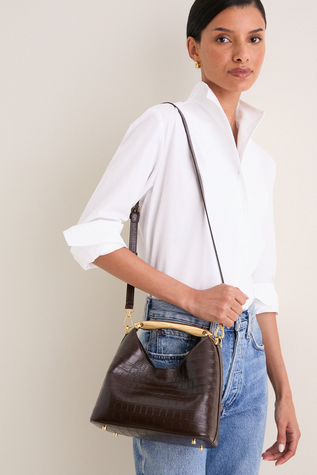 Dark Brown Small Boomerang Bag