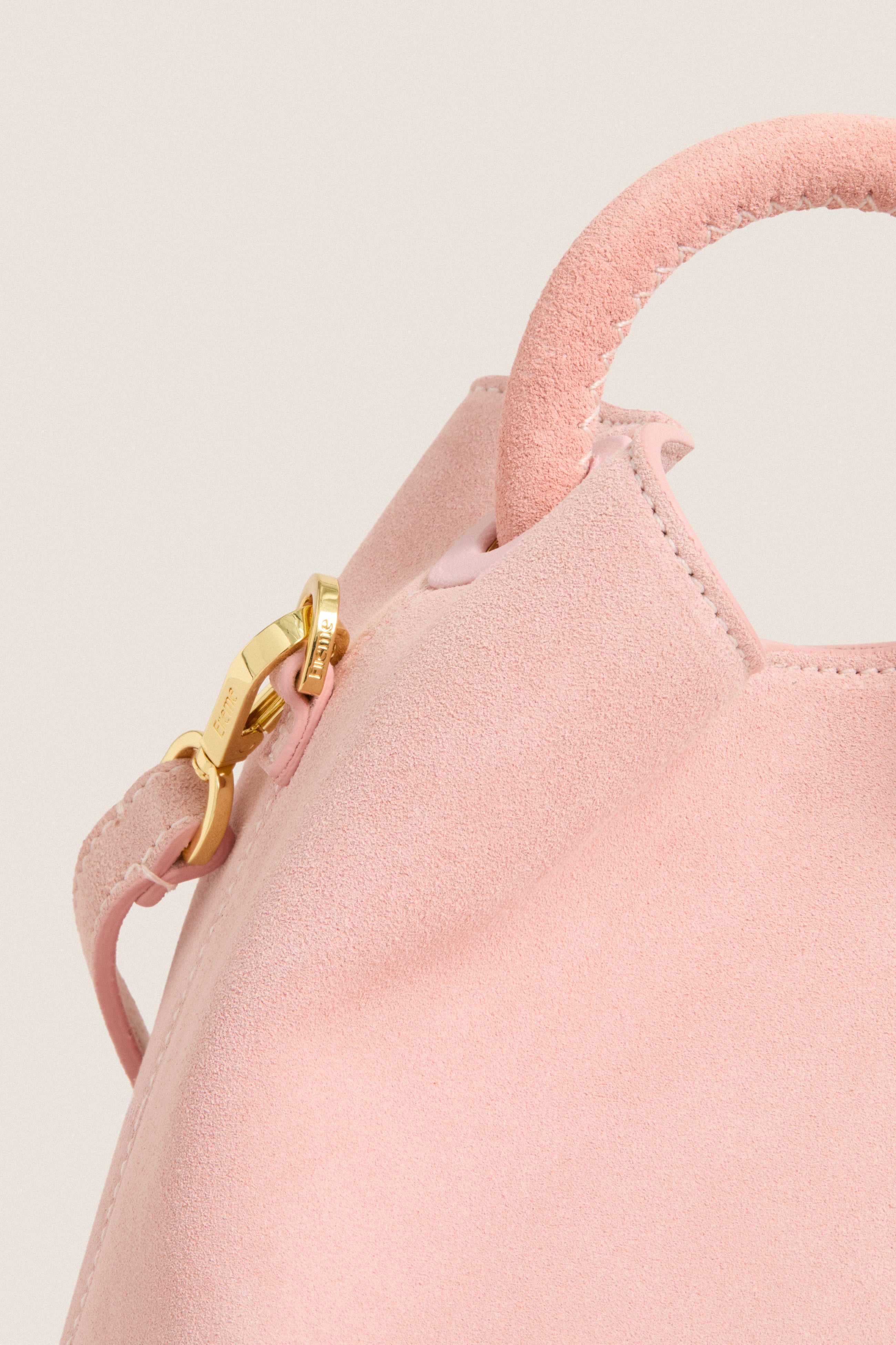 Pink Suede Baozi Bag