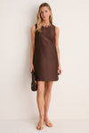 Chocolate Dupioni Marlowe Dress