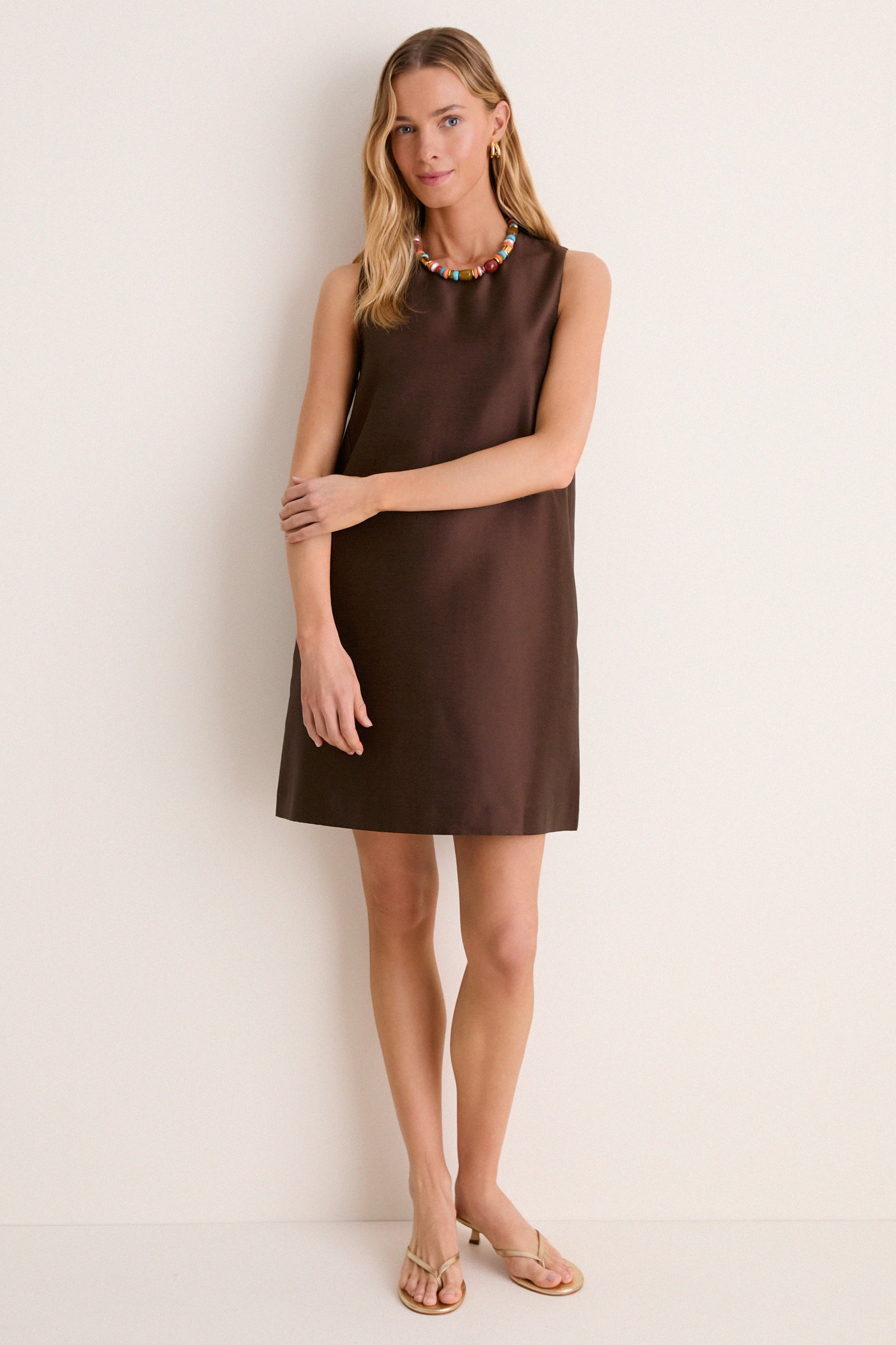 Chocolate Dupioni Marlowe Dress