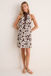 Cafe Scroll Embroidered Jagger Mini Dress