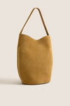 Sand Large Belted Bucket Bag