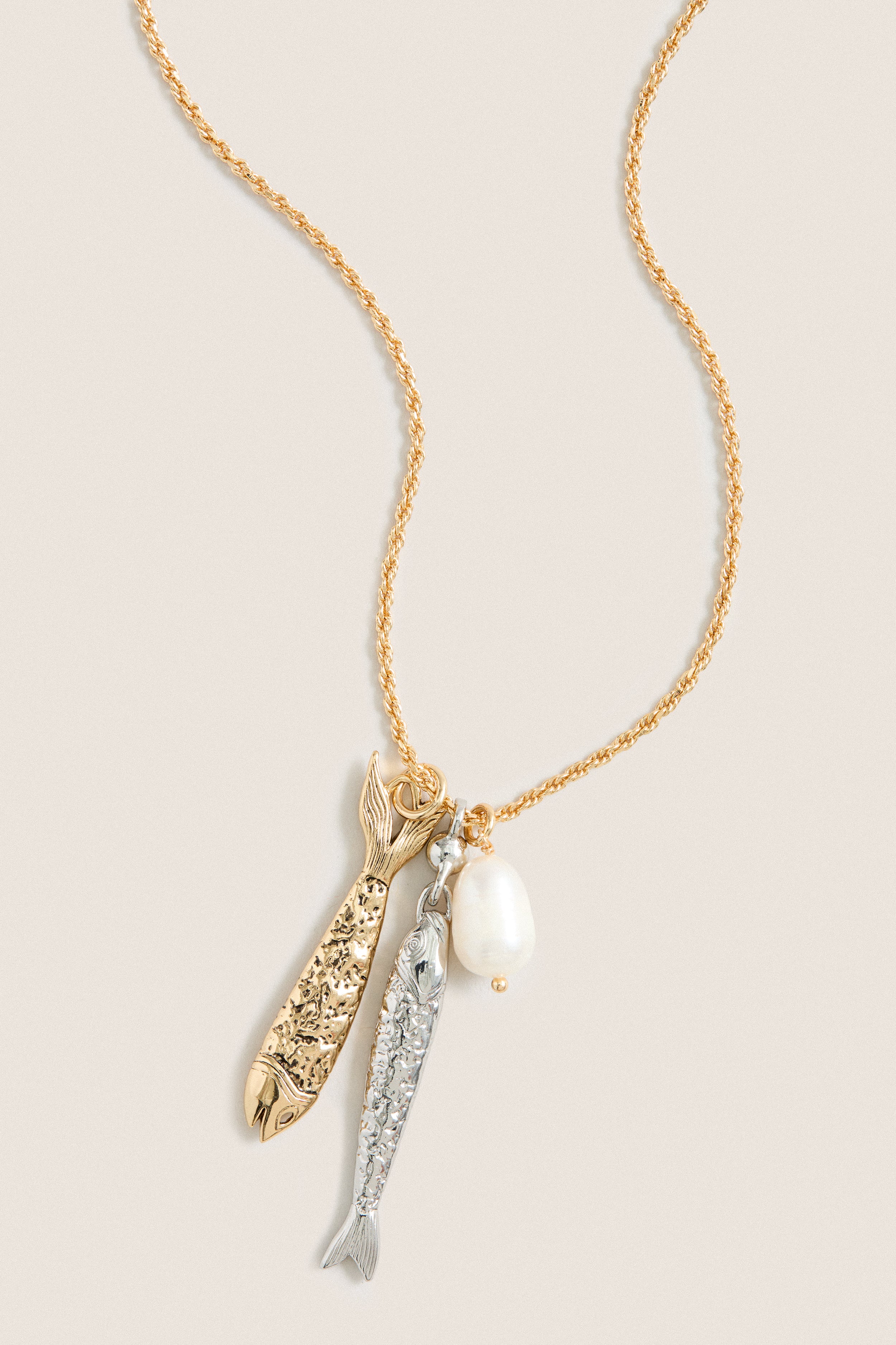 Gold and Silver Sardina Necklace