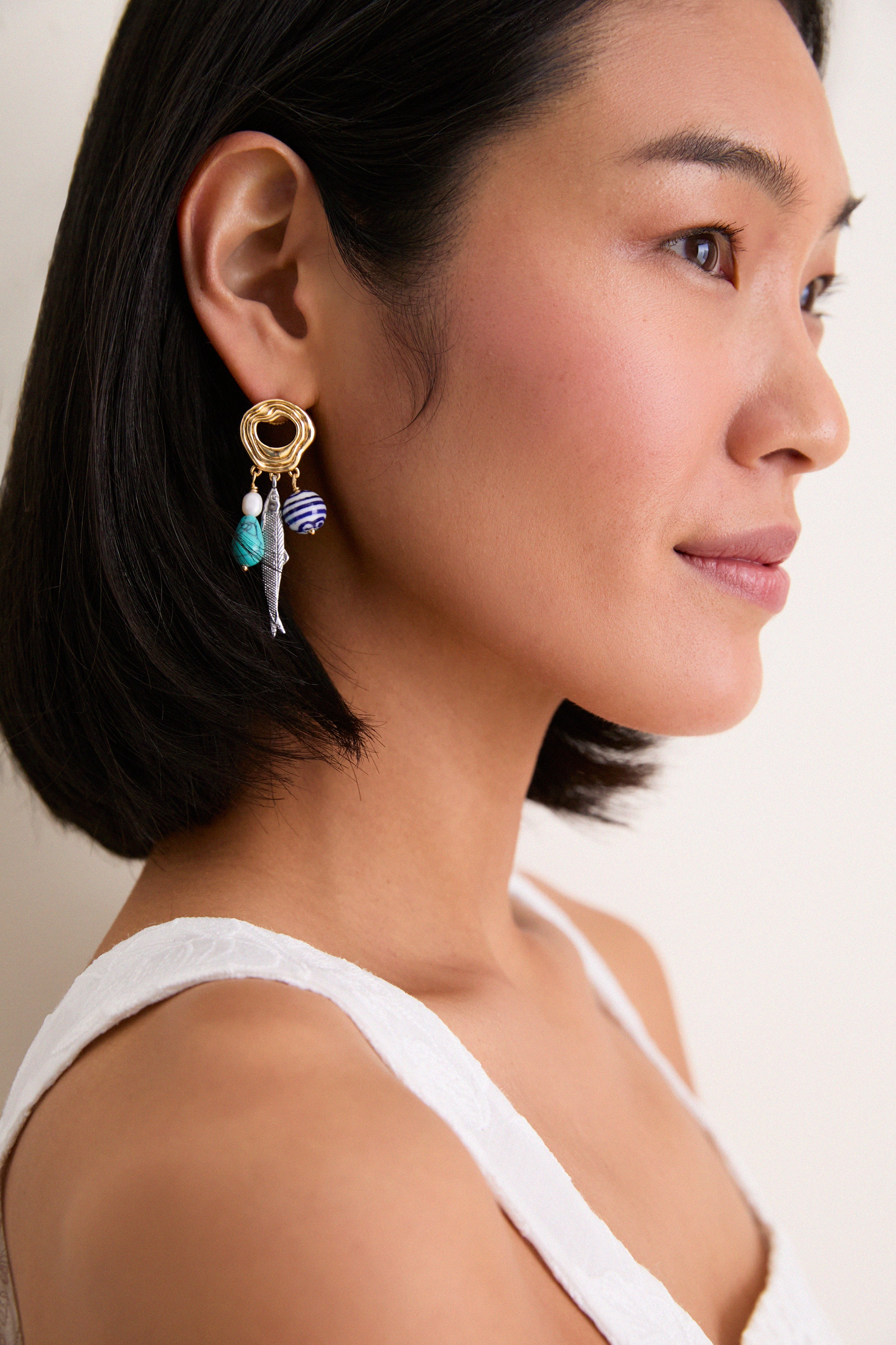 Gold Multi Kai Earrings