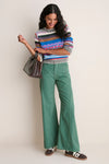 Red, Ivory and Blue Multi Stripe The Extra Crop Jumper