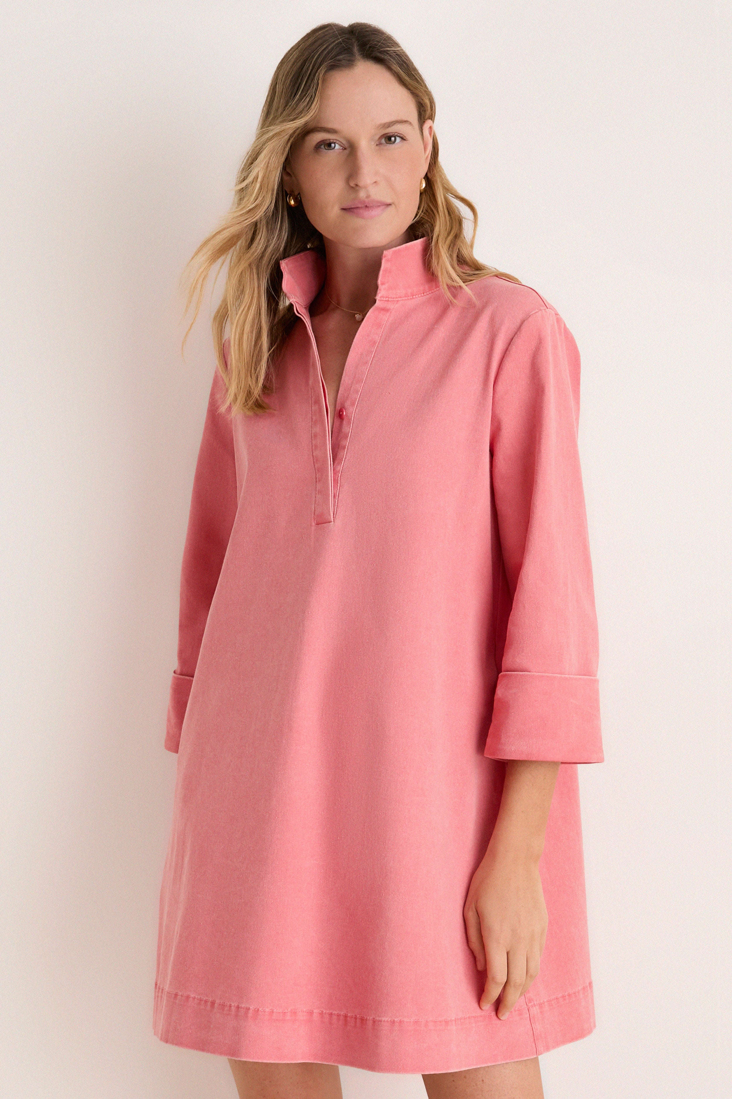 Nantucket Red Stretch Twill Megan Dress