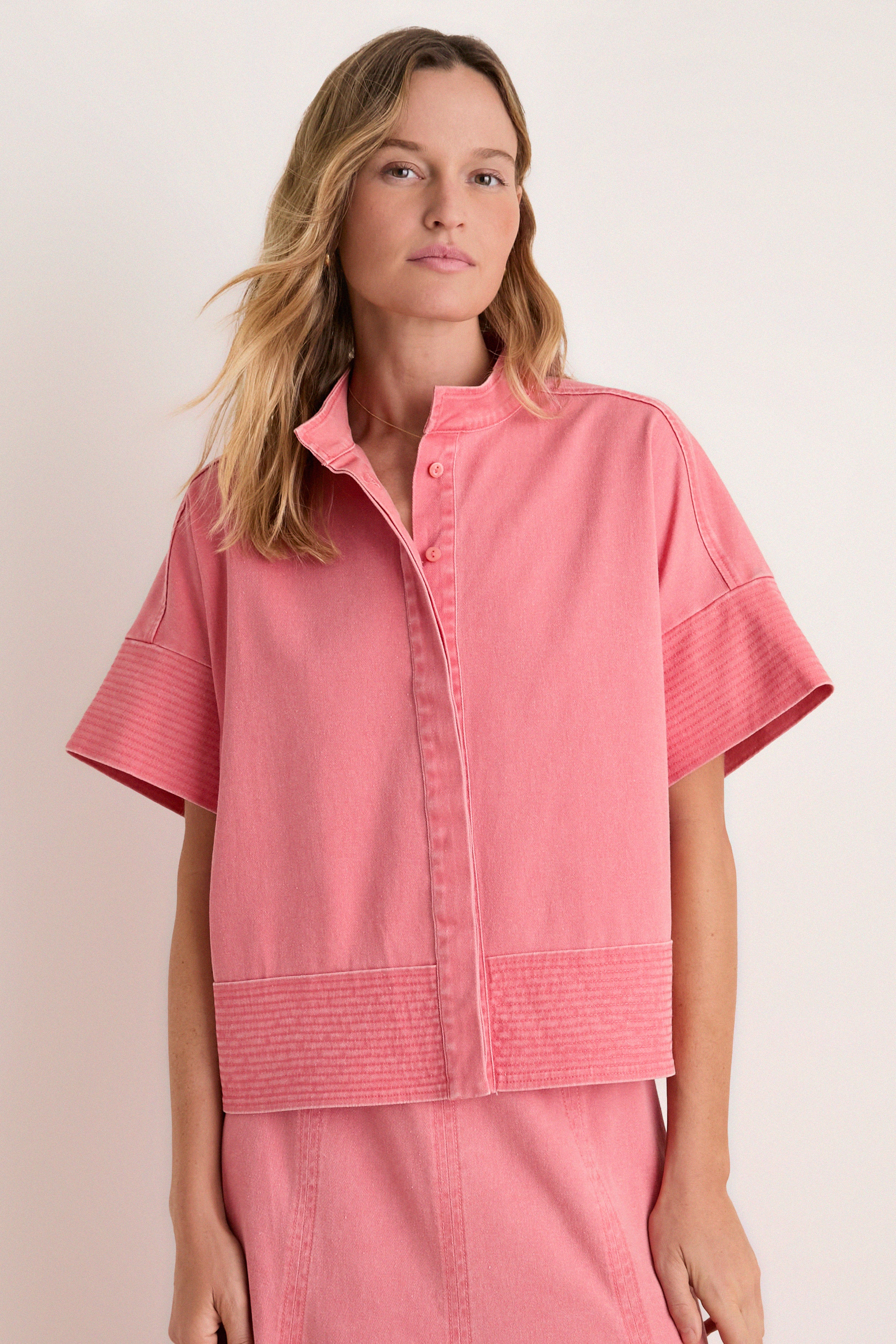 Nantucket Red Stretch Twill Sofia Stitch Shirt | Tuckernuck x