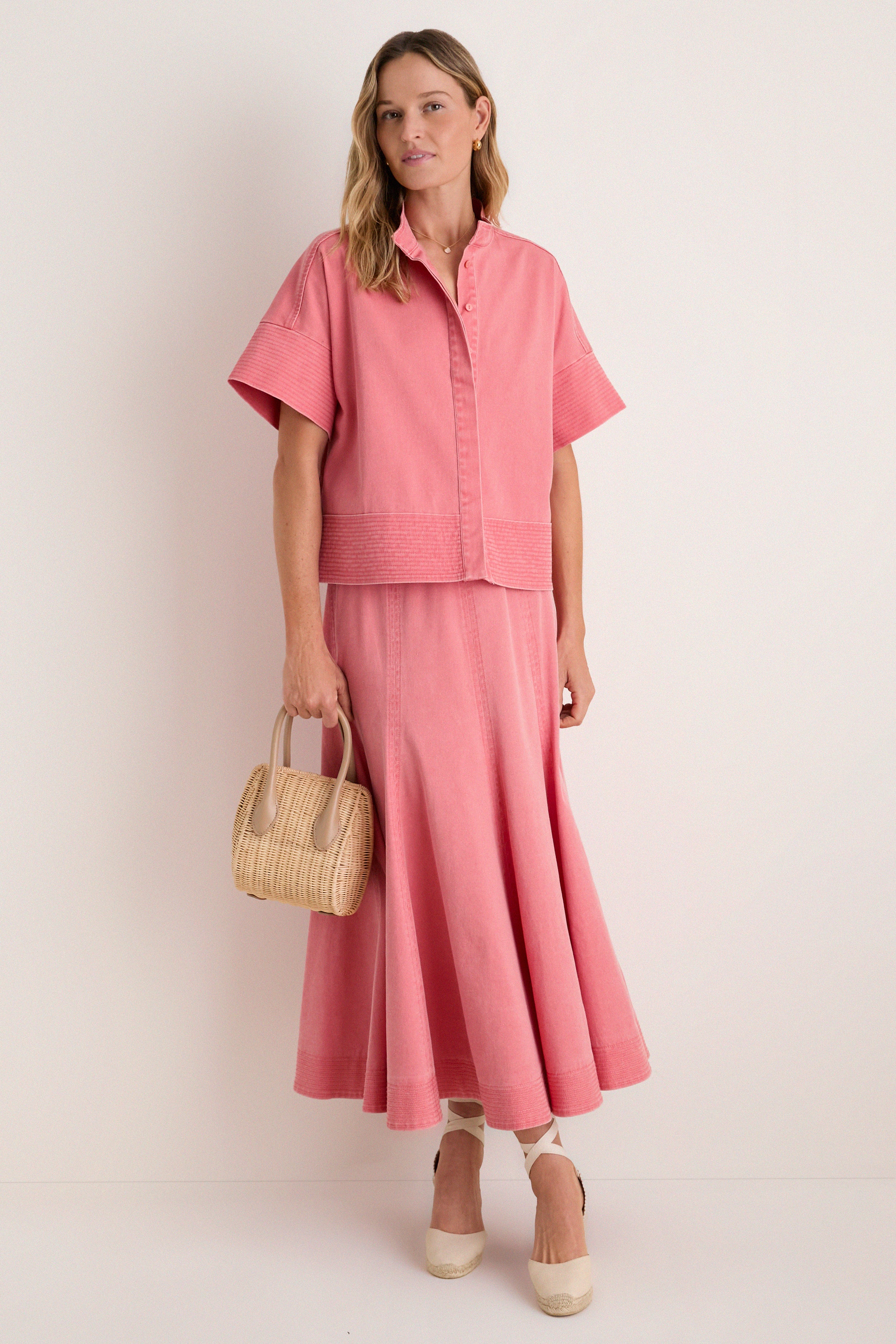 Nantucket Red Stretch Twill Sofia Stitch Shirt | Tuckernuck x