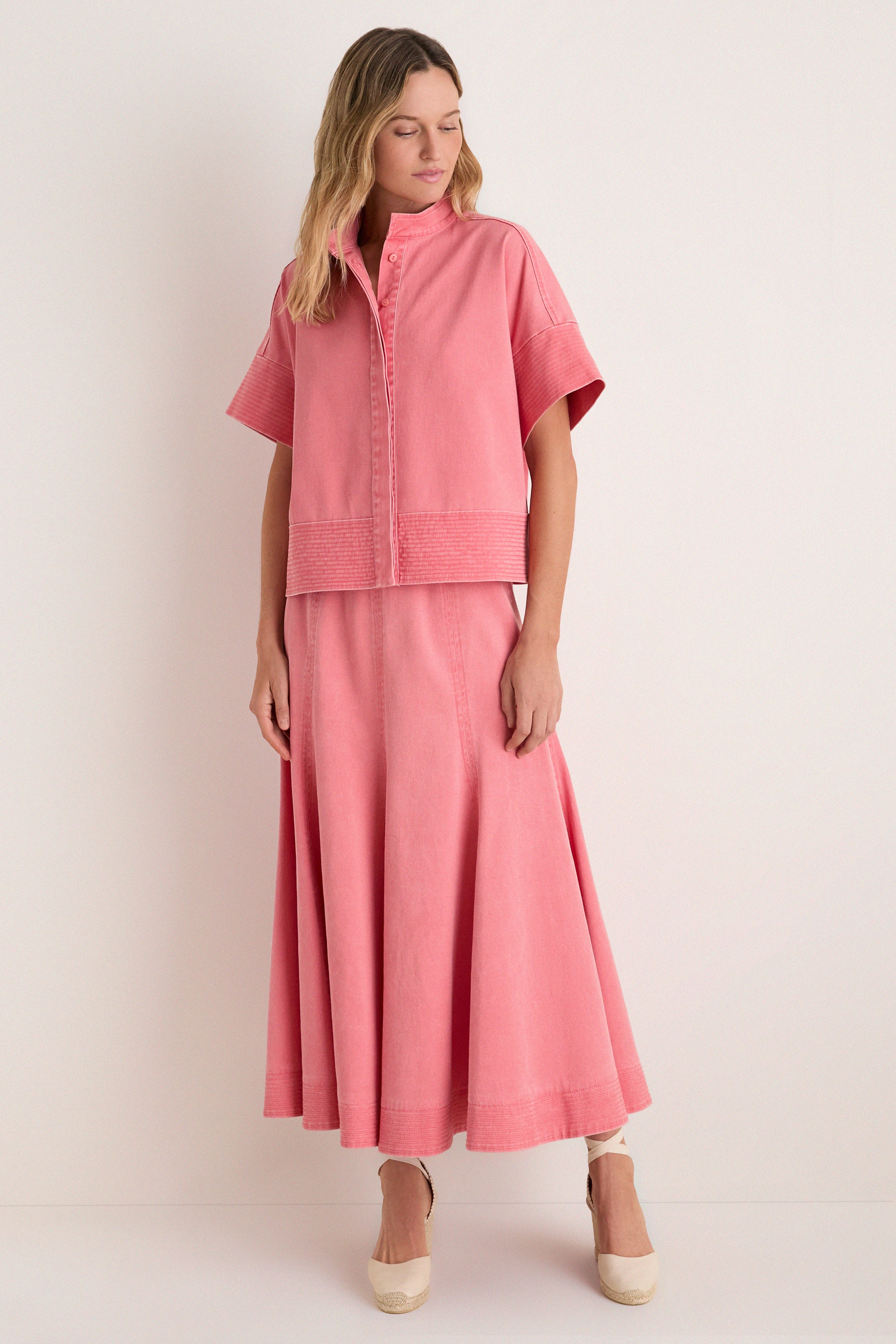 Nantucket Red Stretch Twill Sofia Stitch Shirt | Tuckernuck x