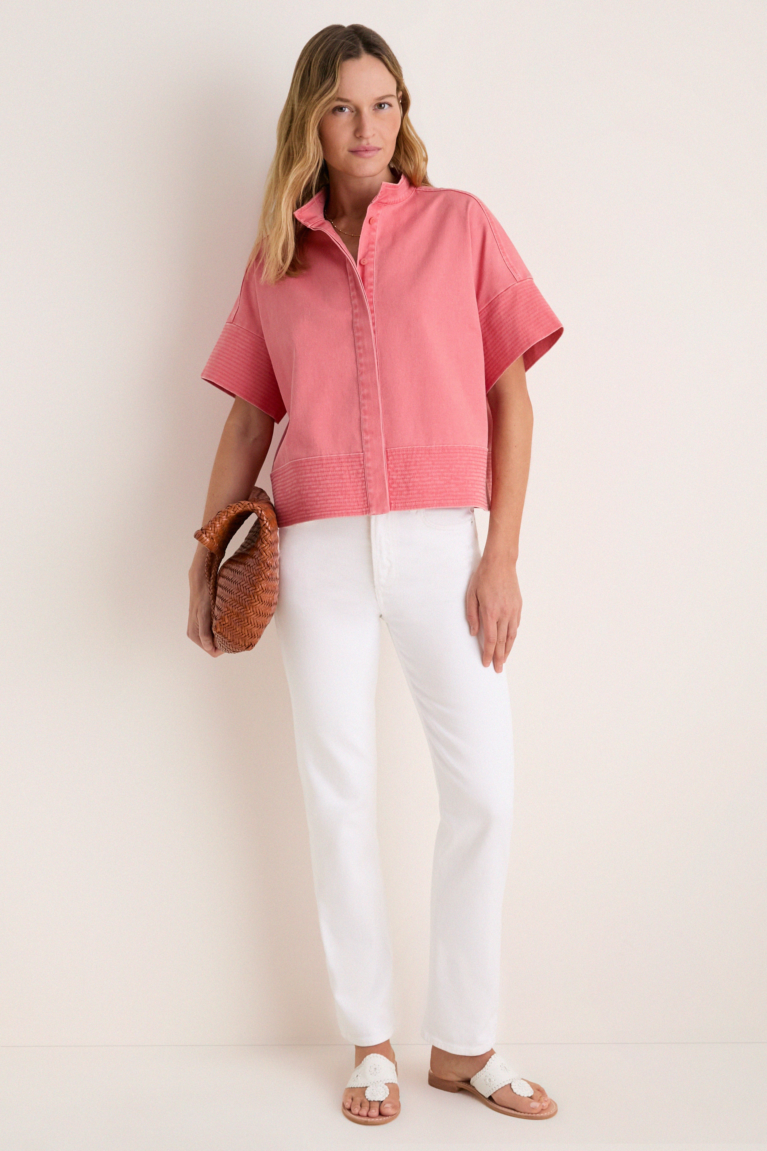Nantucket Red Stretch Twill Sofia Stitch Shirt | Tuckernuck x