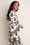 Ecru and Black Caretaker of the Jungle Tunic Dress