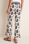 Ecru and Black Femininity Dramatic Pant