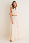 Ecru Light and Sound Ankle Skirt