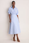Cornflower Stripe Eleanor Midi Dress