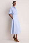 Cornflower Stripe Eleanor Midi Dress